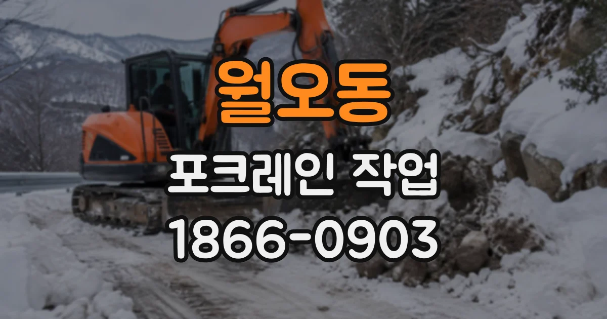 월오동 포크레인작업