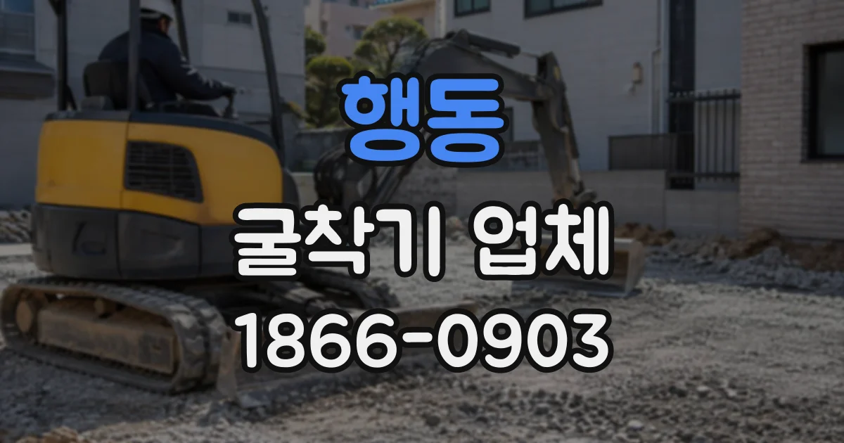 행동 굴착기업체