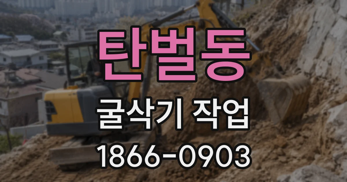 탄벌동 굴삭기 작업