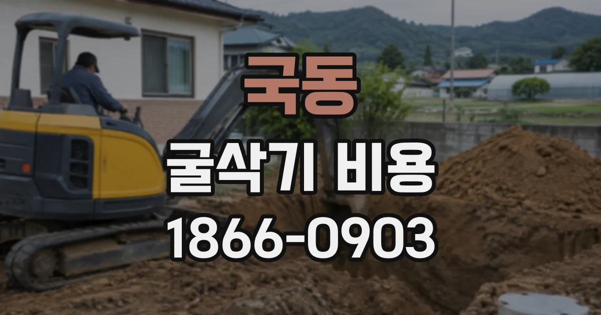 국동 굴삭기비용