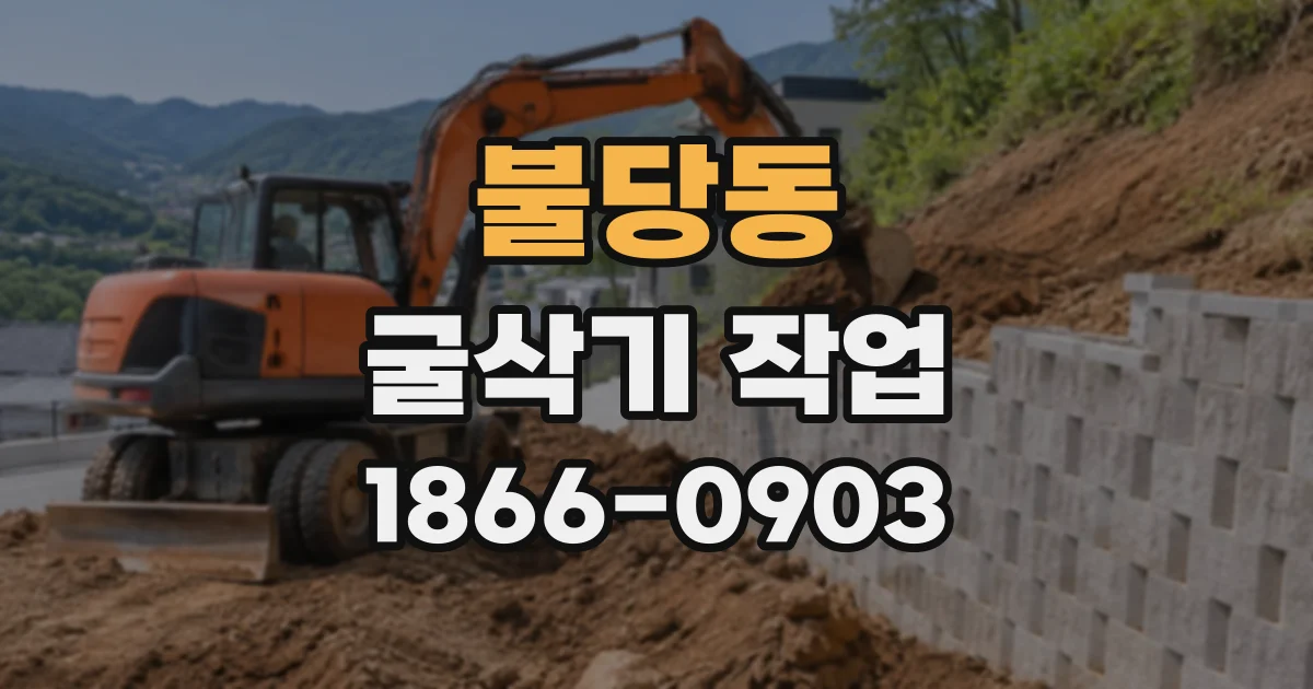 불당동 굴삭기작업