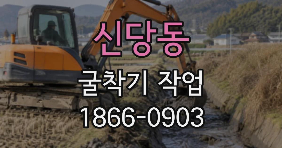 신당동 굴착기작업