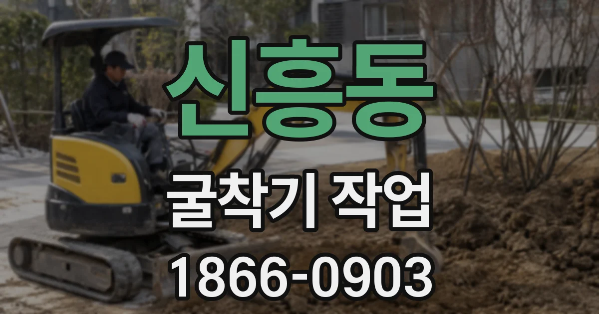 신흥동 굴착기 작업