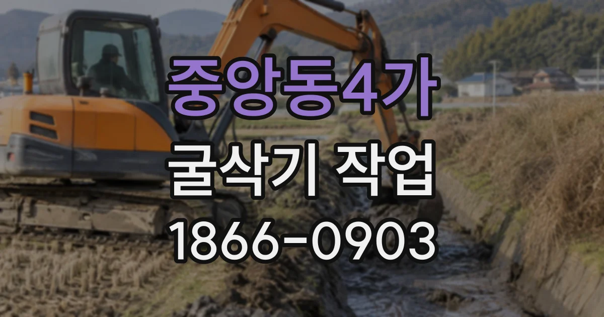 중앙동4가 굴삭기작업