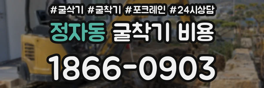 정자동 굴착기 비용