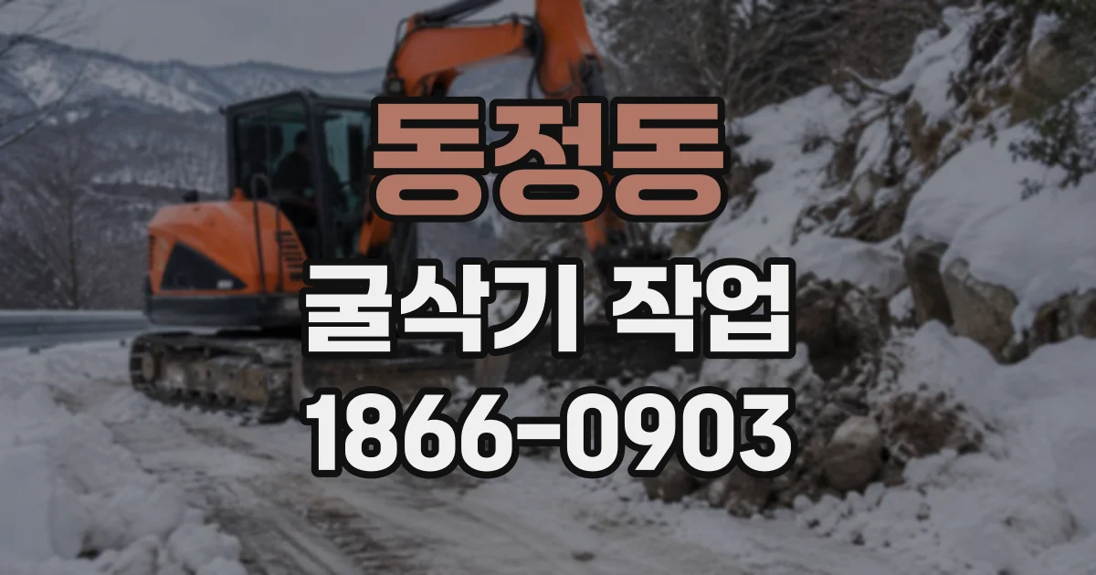 동정동 굴삭기작업