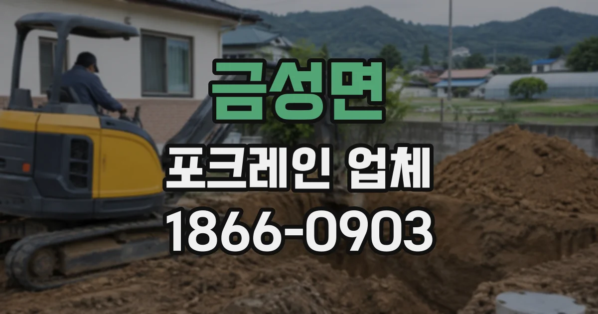 금성면 포크레인업체