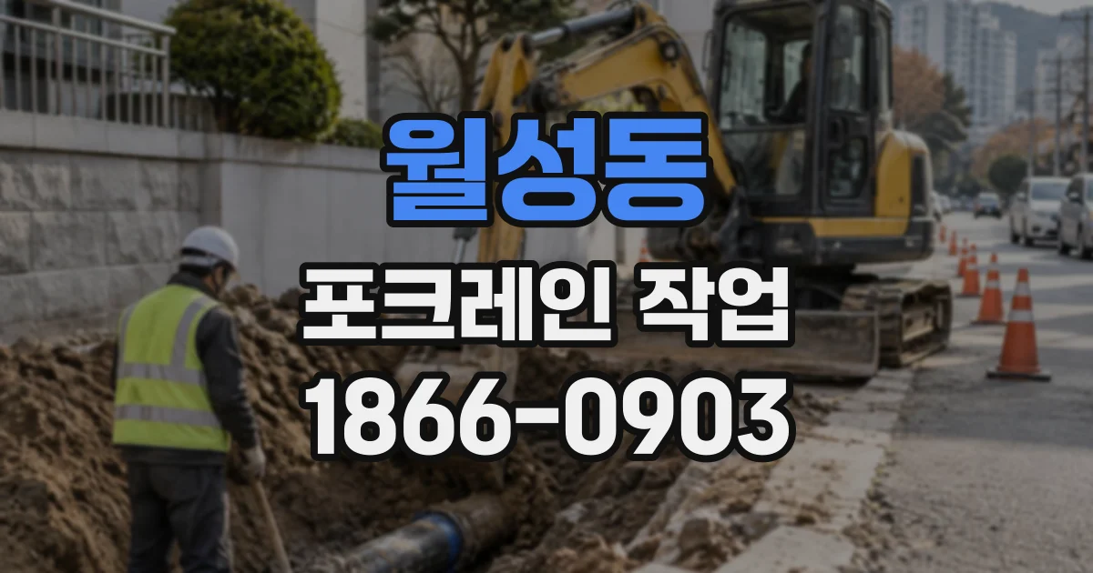 월성동 포크레인작업