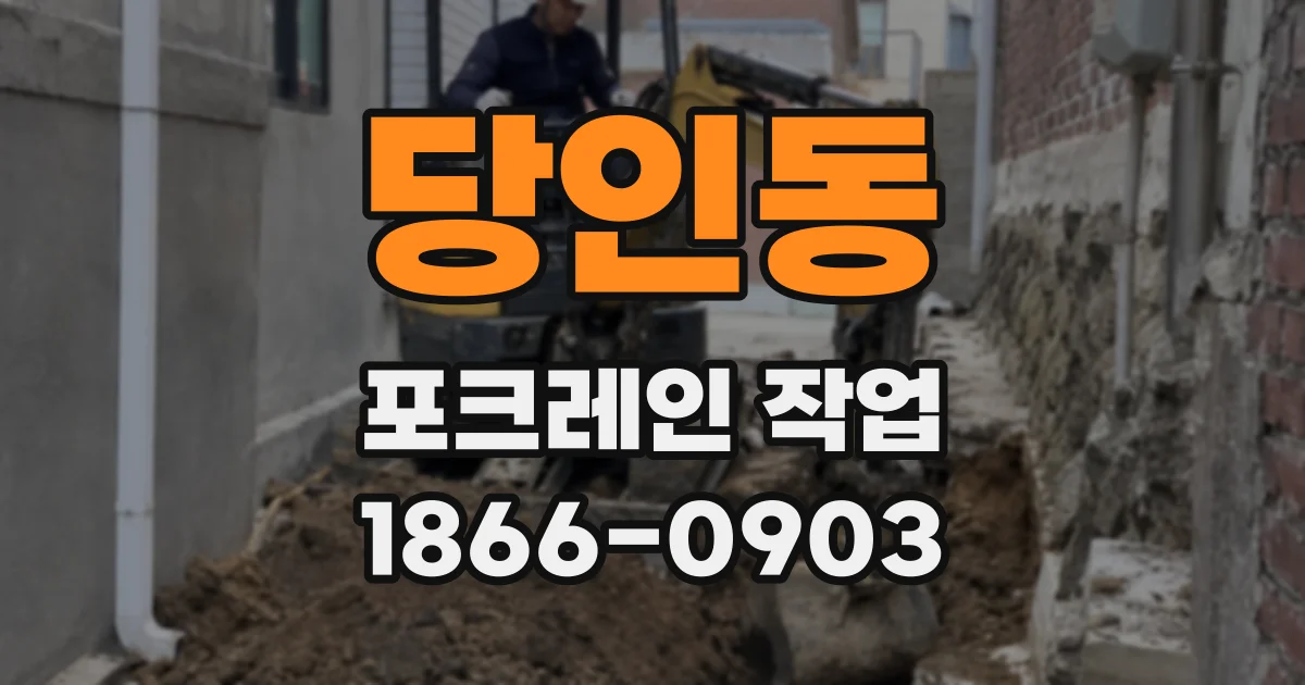 당인동 포크레인 작업