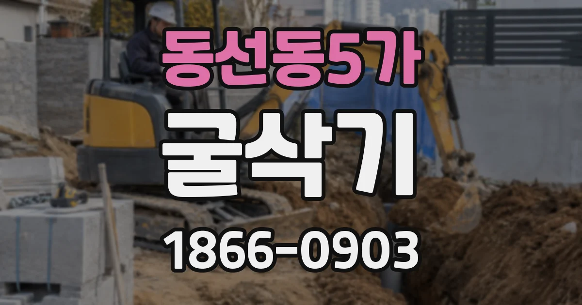 동선동5가 굴삭기