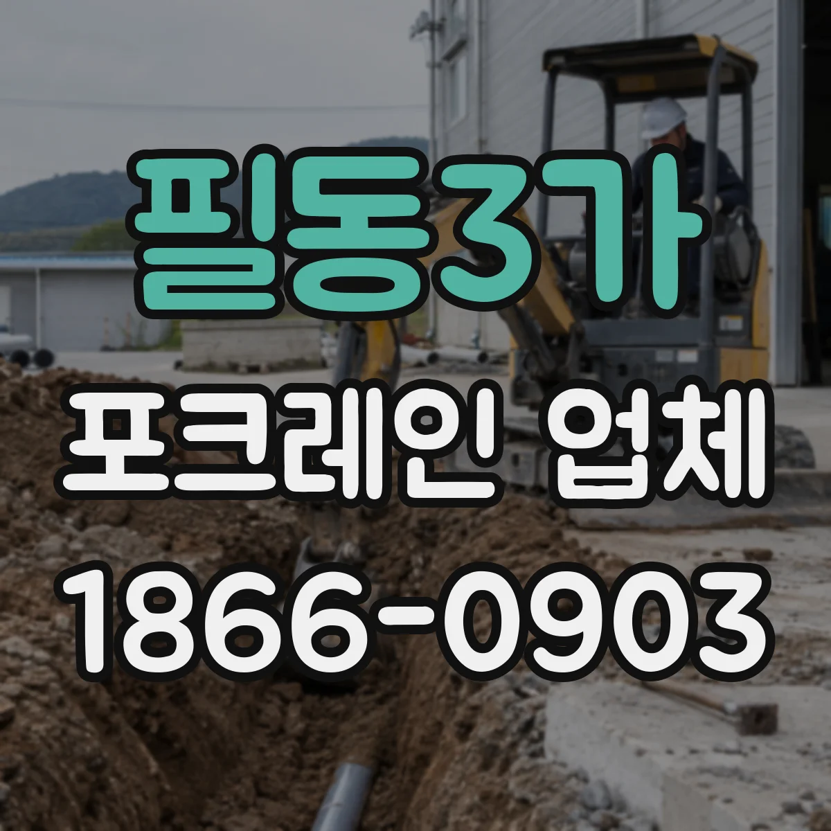 필동3가 포크레인 업체