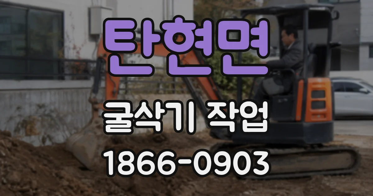 탄현면 굴삭기 작업