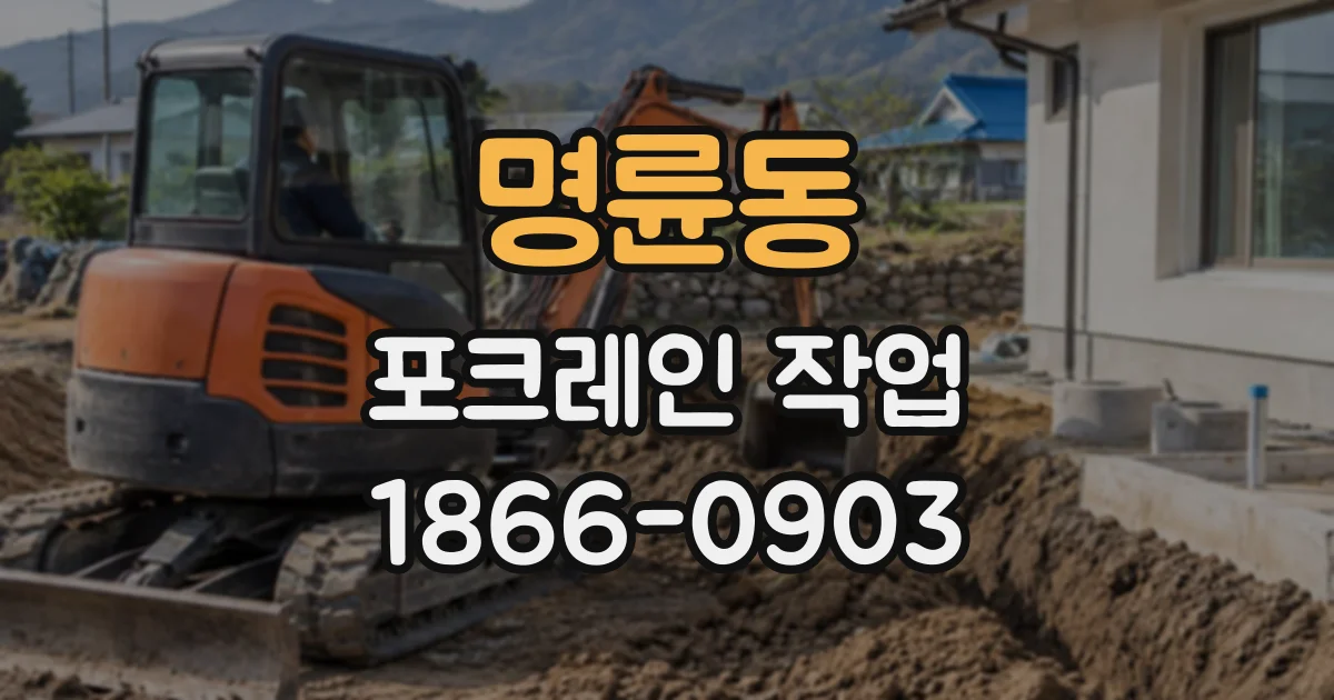 명륜동 포크레인작업