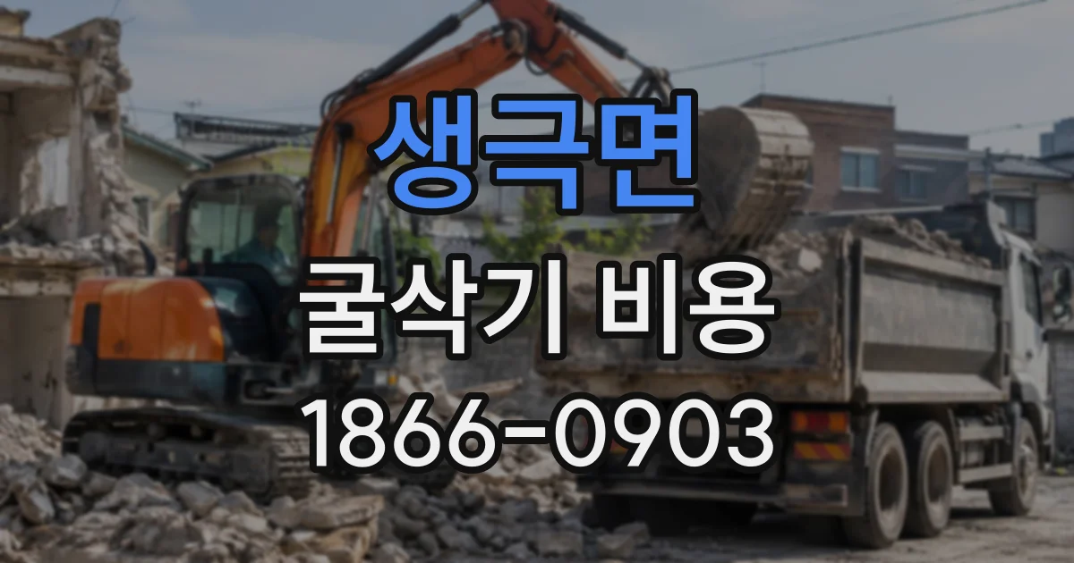 생극면 굴삭기비용