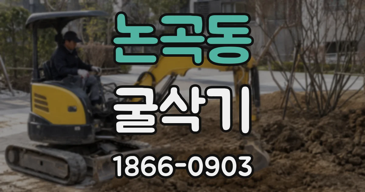 논곡동 굴삭기