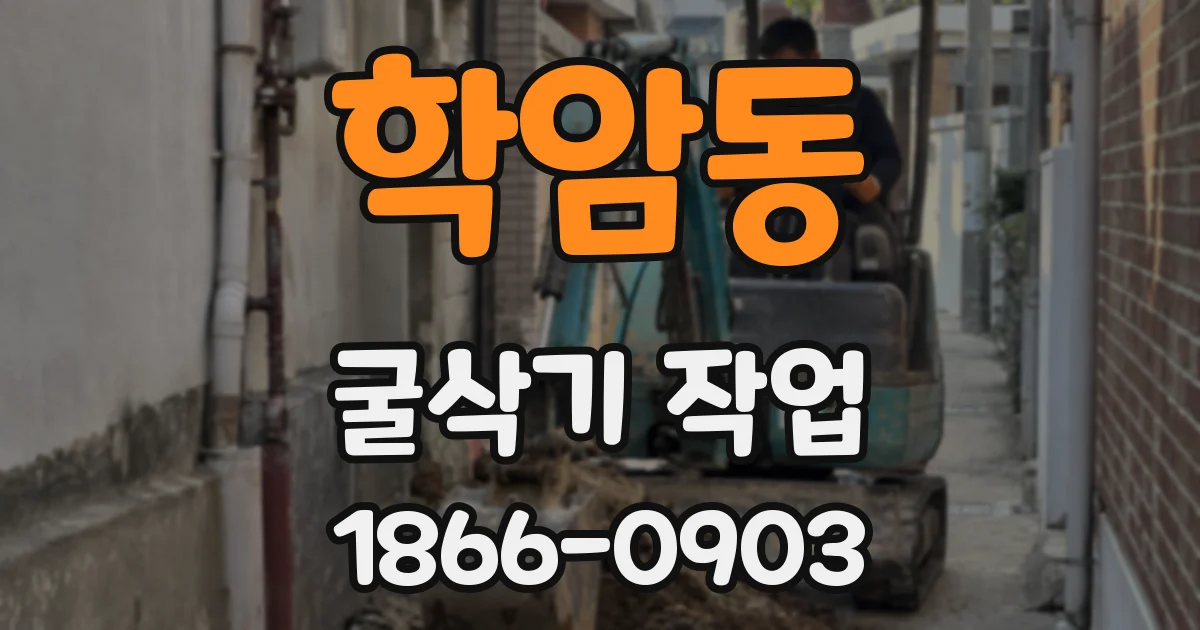 학암동 굴삭기 작업