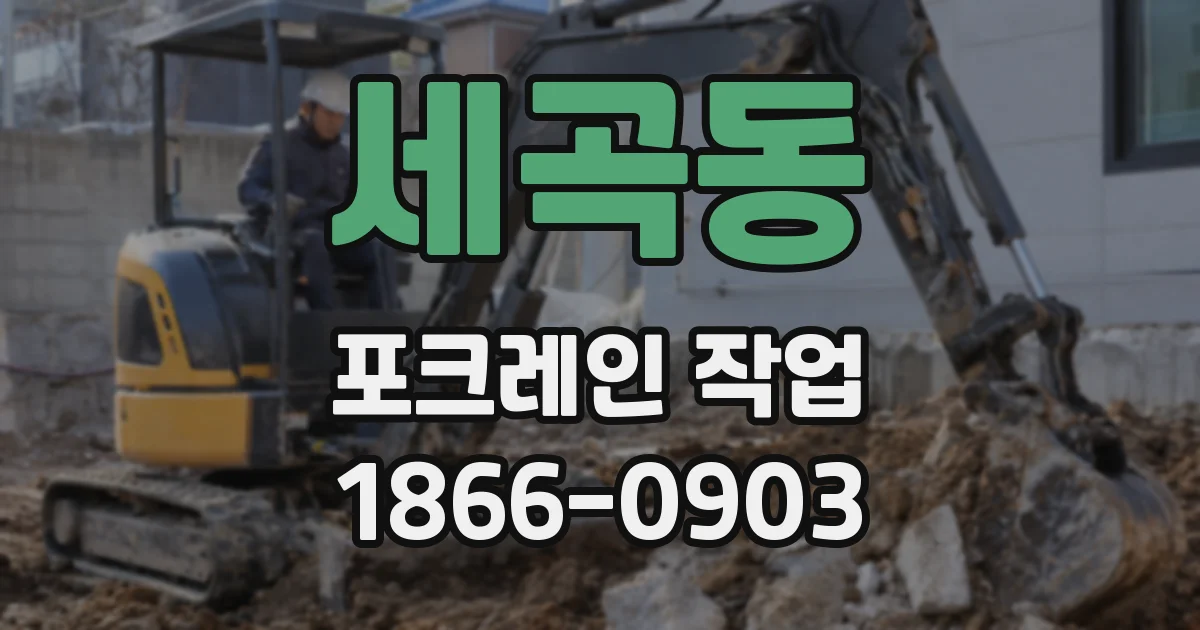 세곡동 포크레인 작업