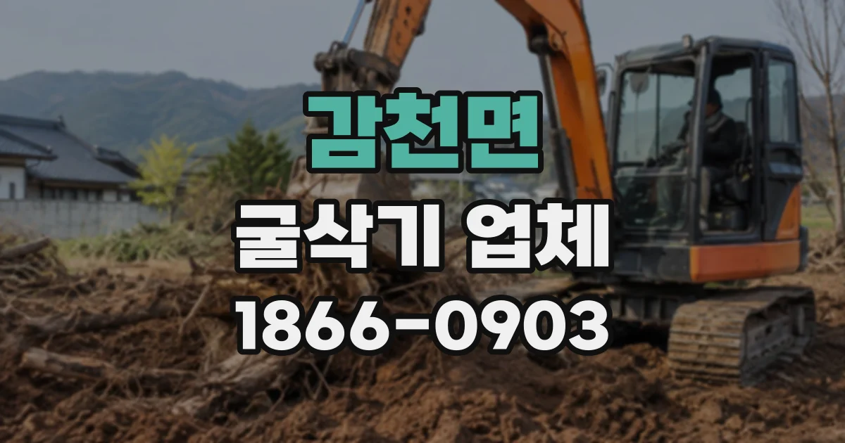감천면 굴삭기업체
