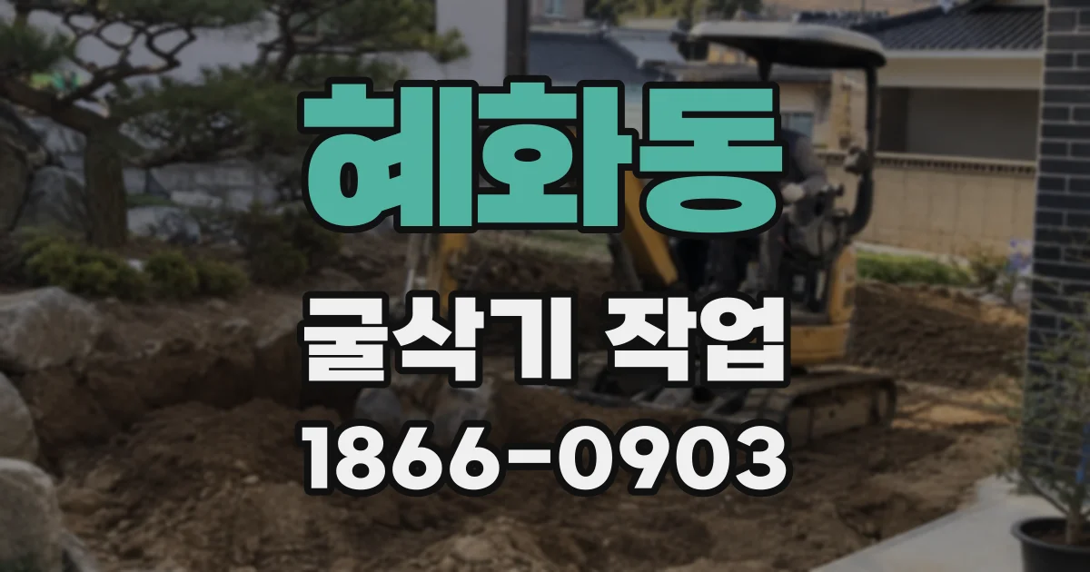 혜화동 굴삭기 작업