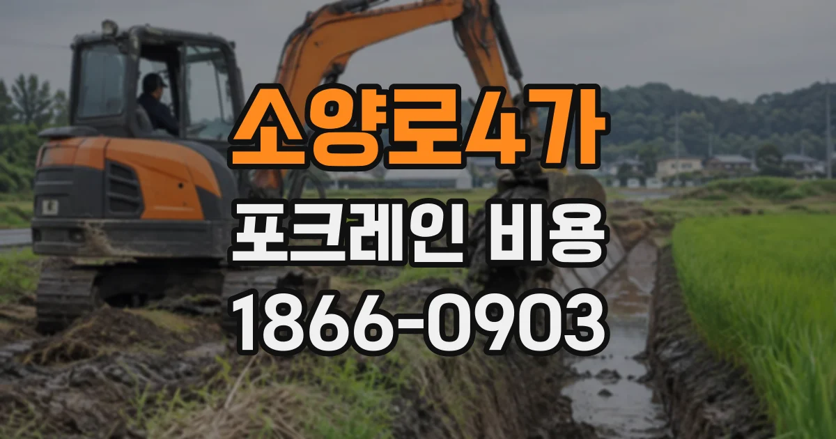 소양로4가 포크레인비용