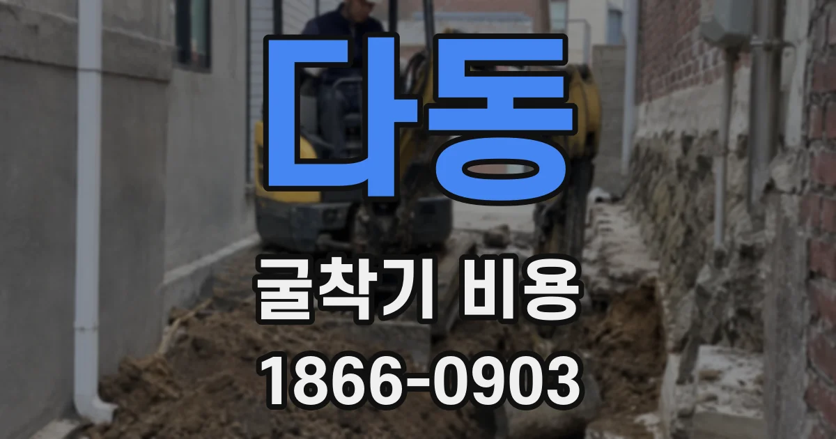 다동 굴착기 비용