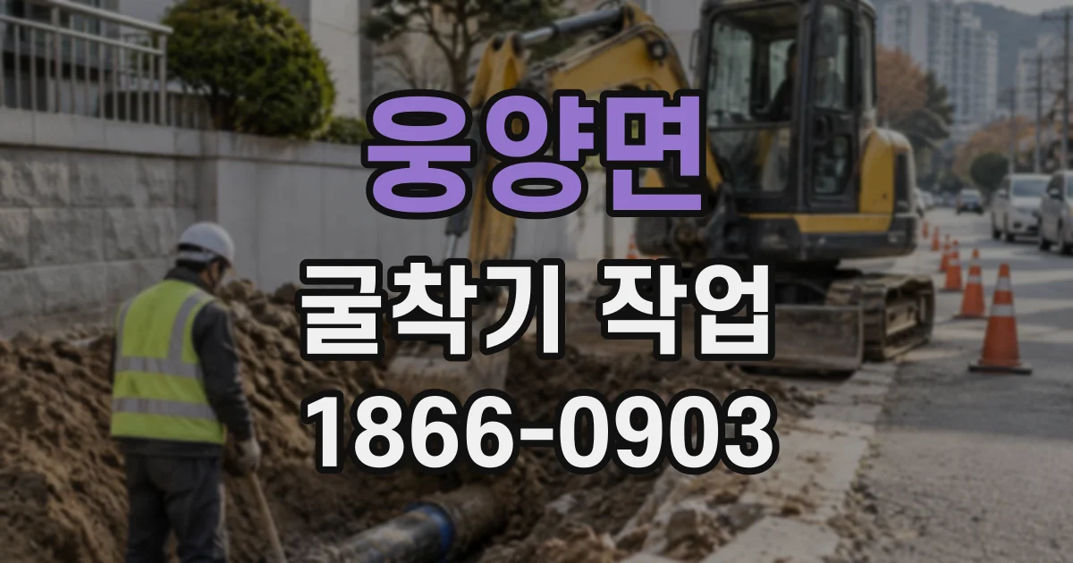웅양면 굴착기작업