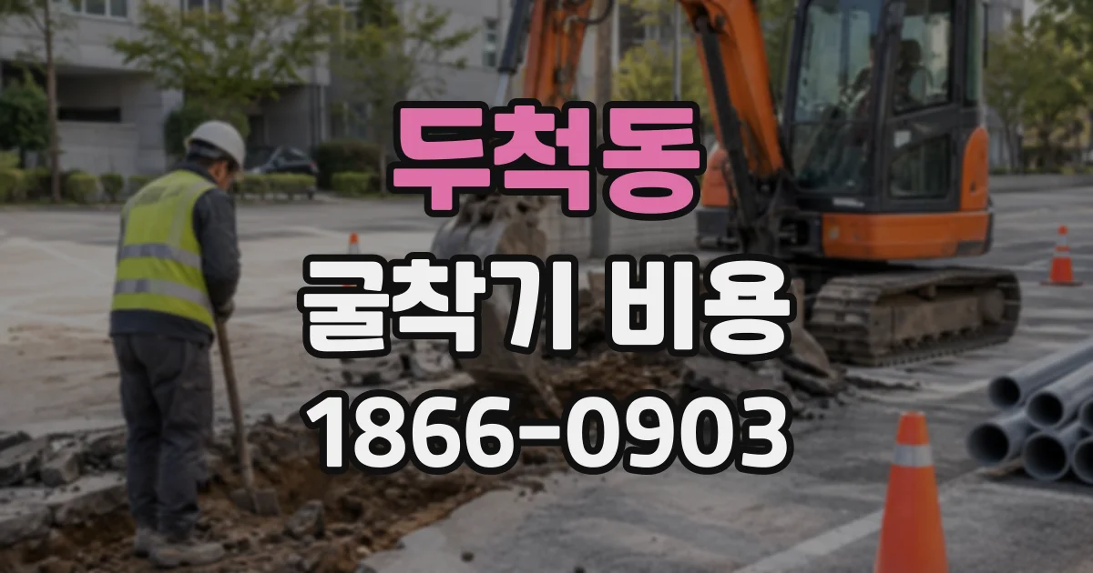 두척동 굴착기비용