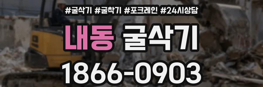 내동 굴삭기