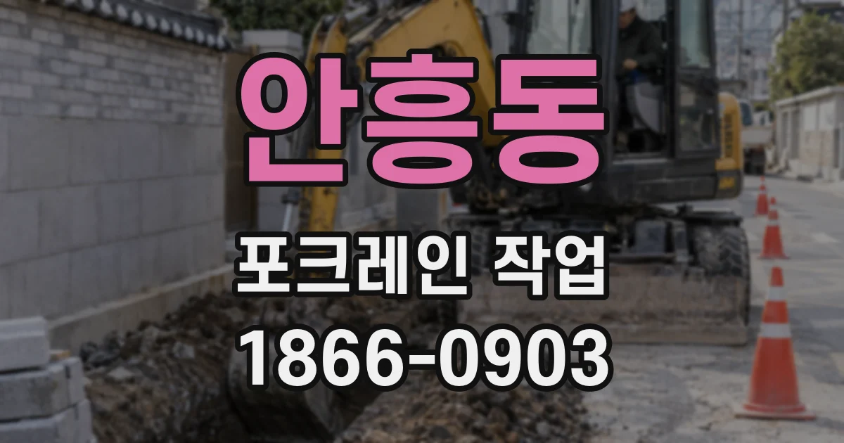 안흥동 포크레인 작업