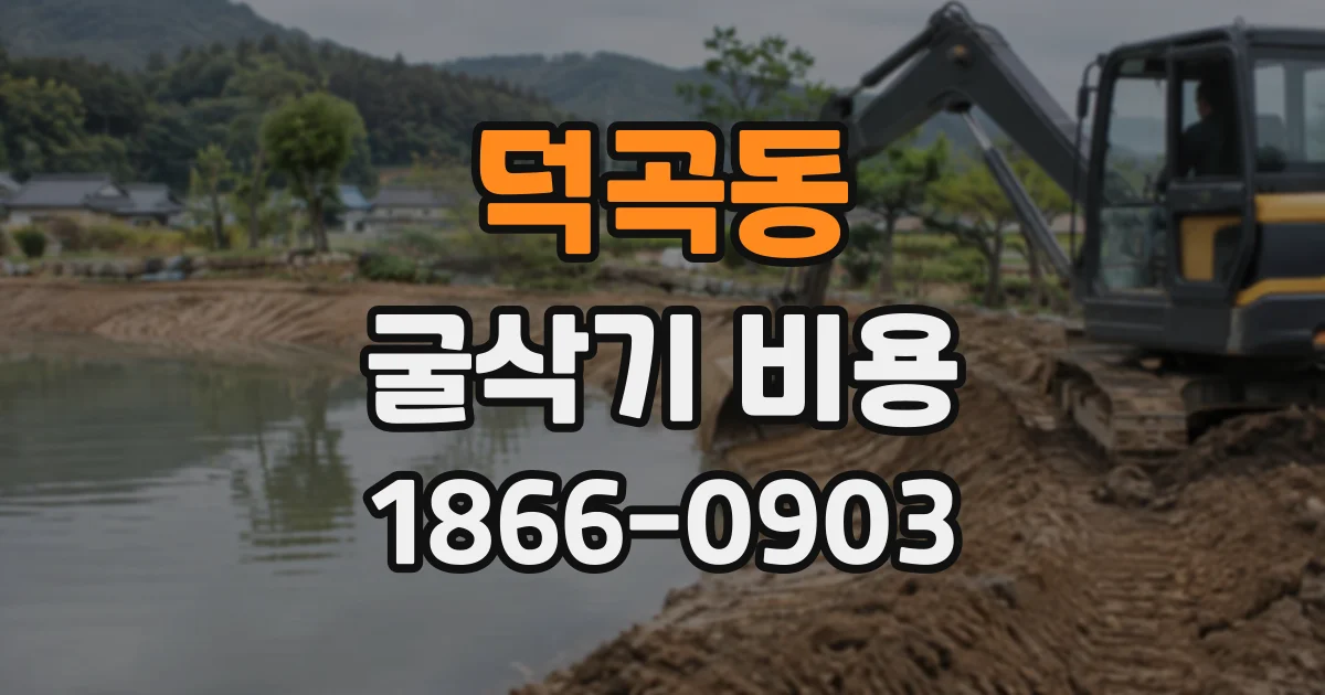 덕곡동 굴삭기비용