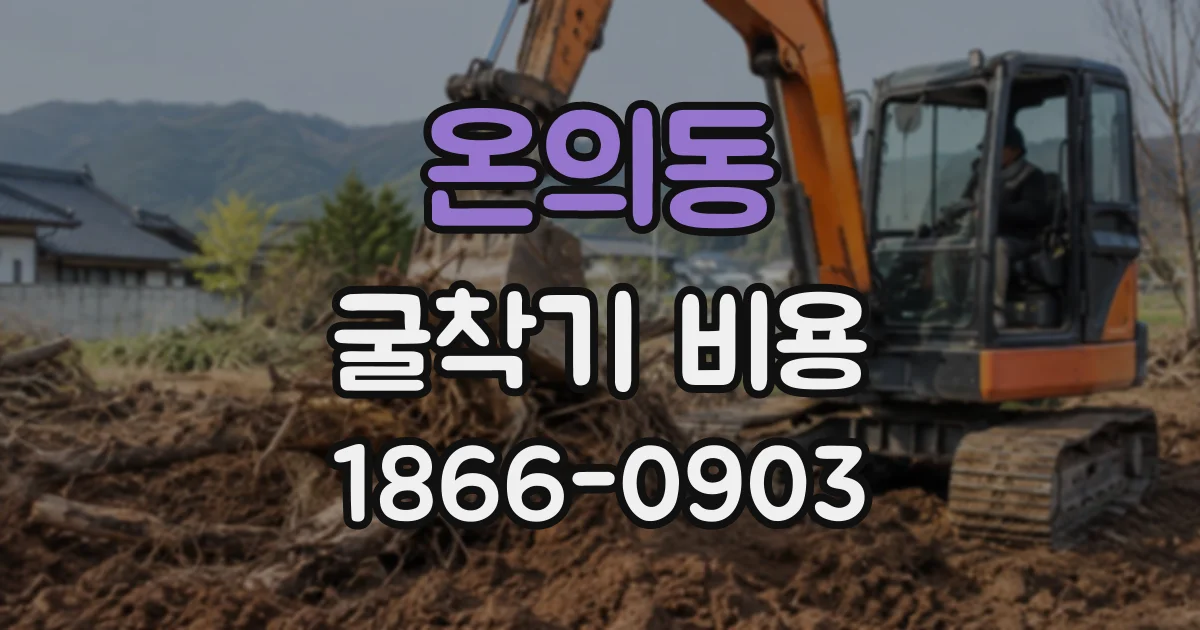 온의동 굴착기비용