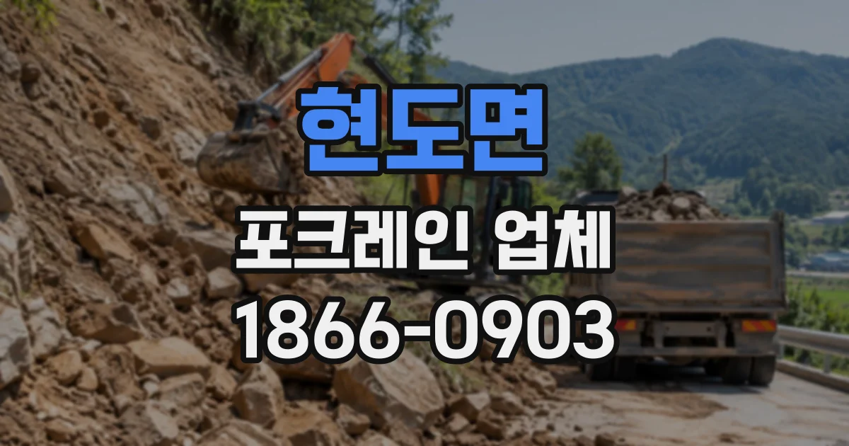 현도면 포크레인업체