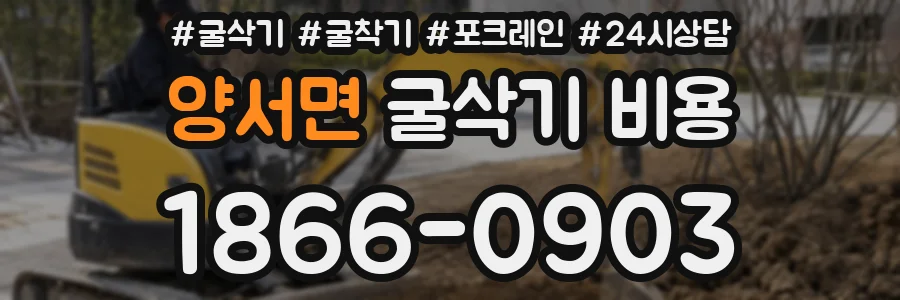 양서면 굴삭기 비용