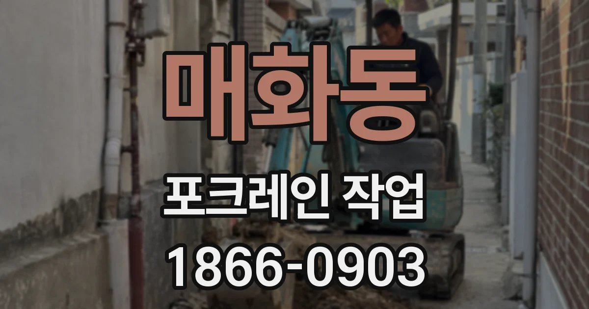 매화동 포크레인 작업