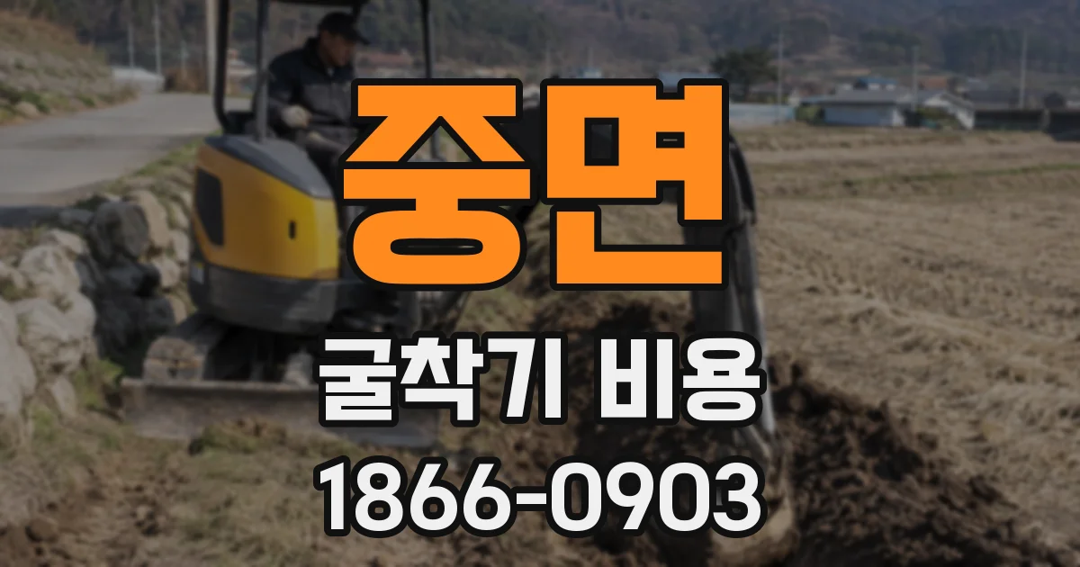 중면 굴착기 비용
