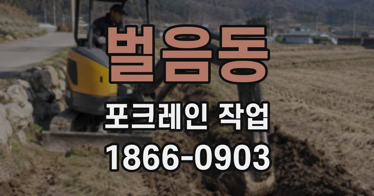 벌음동 포크레인 작업