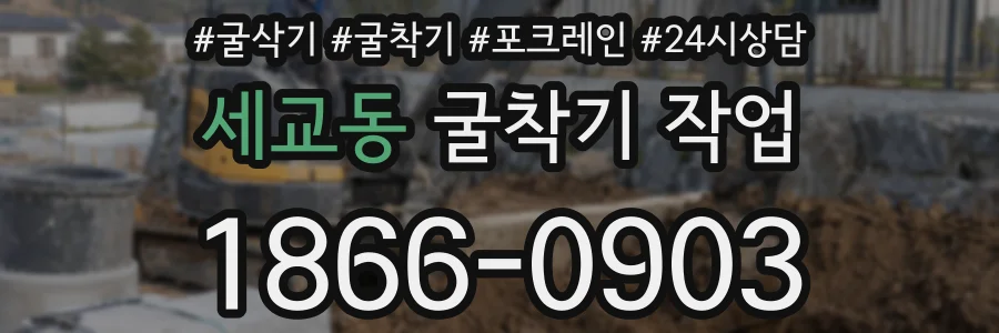 세교동 굴착기 작업