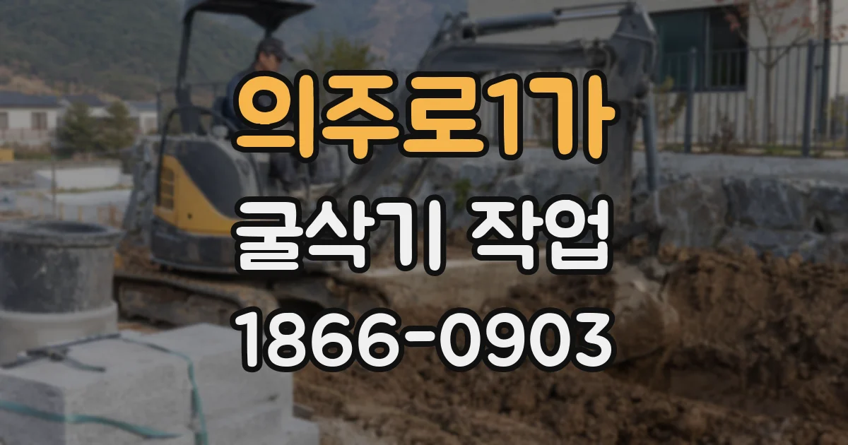 의주로1가 굴삭기 작업