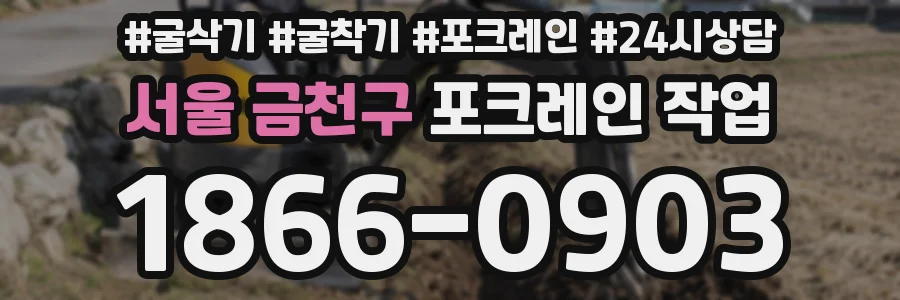서울 금천구 포크레인 작업