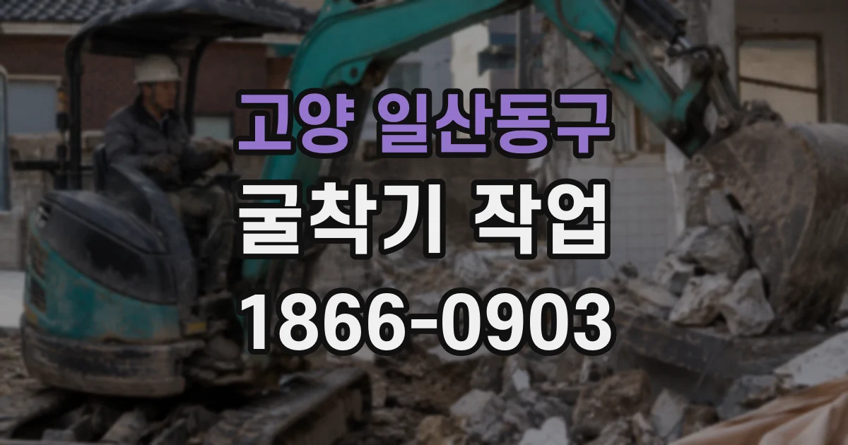 고양 일산동구 굴착기 작업