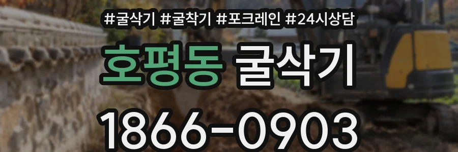 호평동 굴삭기