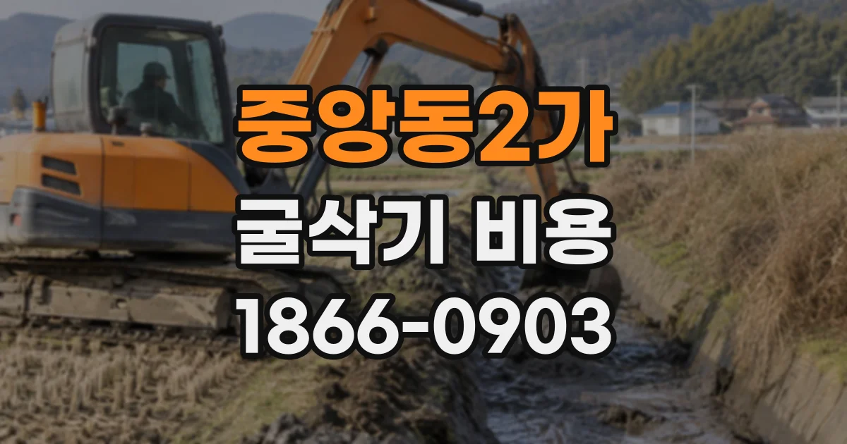 중앙동2가 굴삭기비용