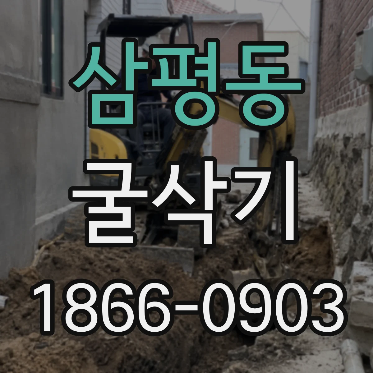 삼평동 굴삭기