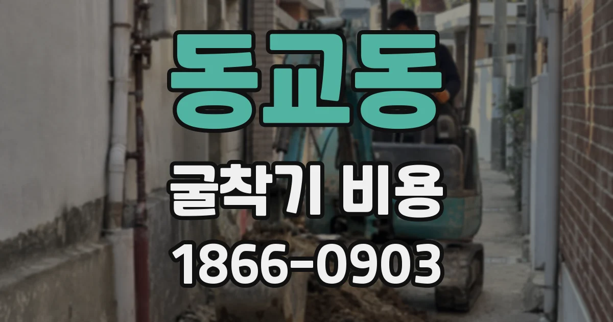 동교동 굴착기 비용