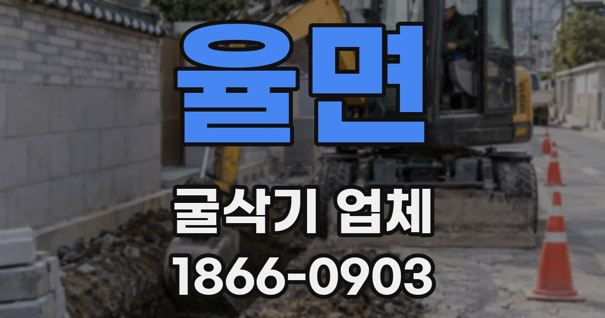 율면 굴삭기 업체