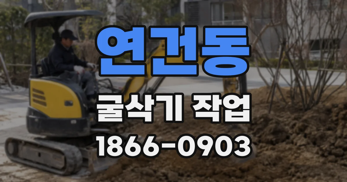연건동 굴삭기 작업