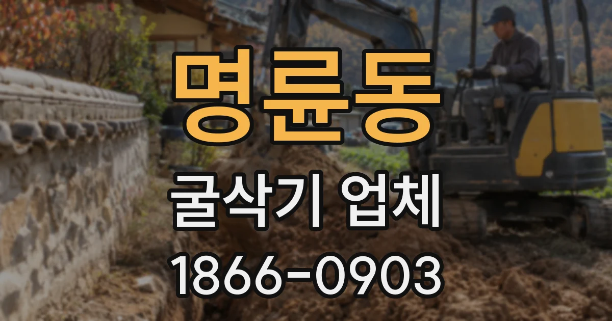 명륜동 굴삭기 업체
