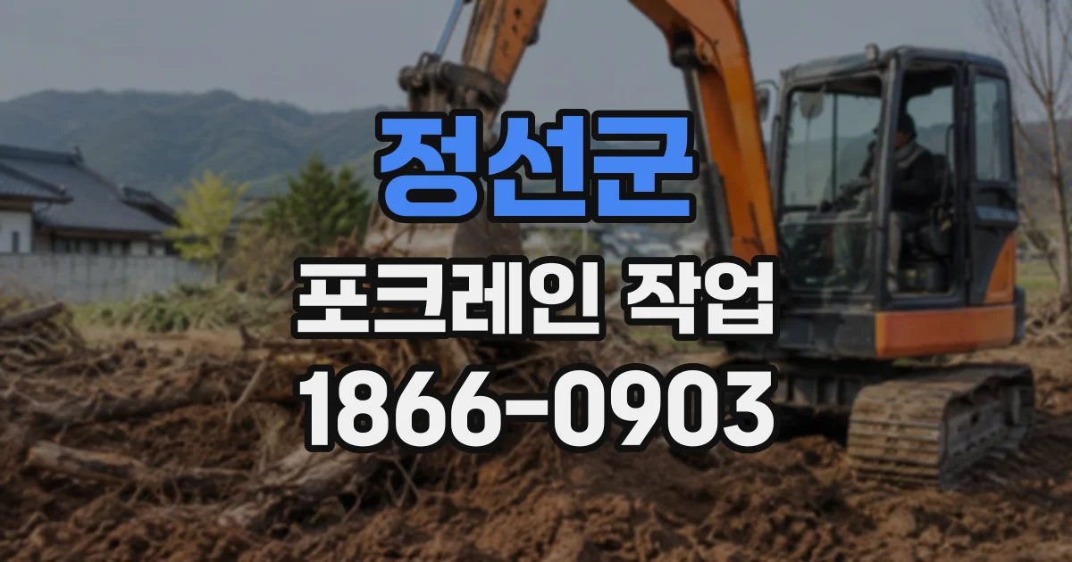 정선군 포크레인작업
