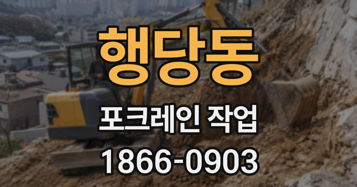 행당동 포크레인 작업