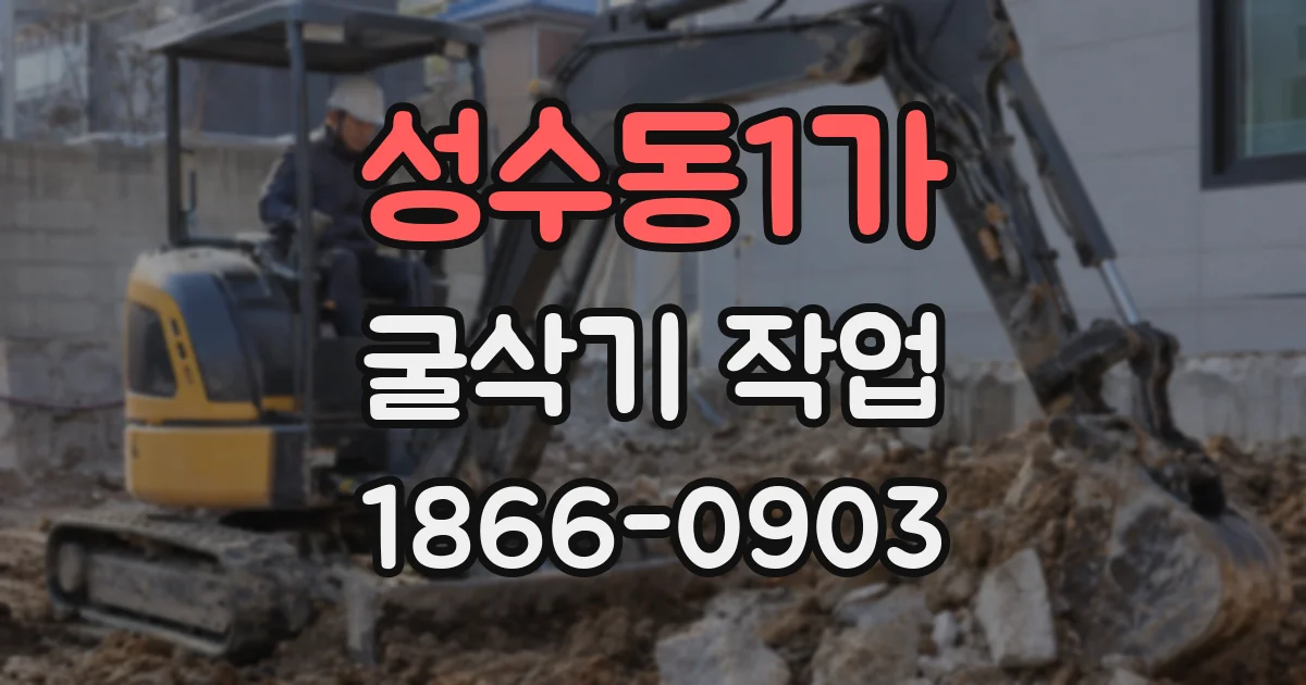 성수동1가 굴삭기 작업